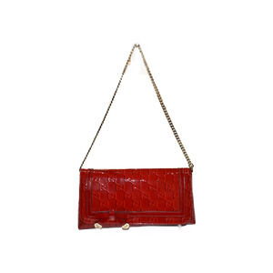 GUCCI Broadway Evening Bag Red Enamel Rion Shoulder